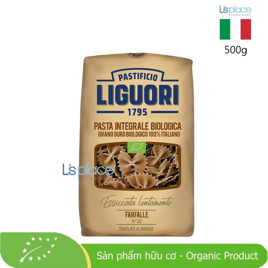 Liguori Integrale Mỳ nui nơ Farfalle số 30 hữu cơ