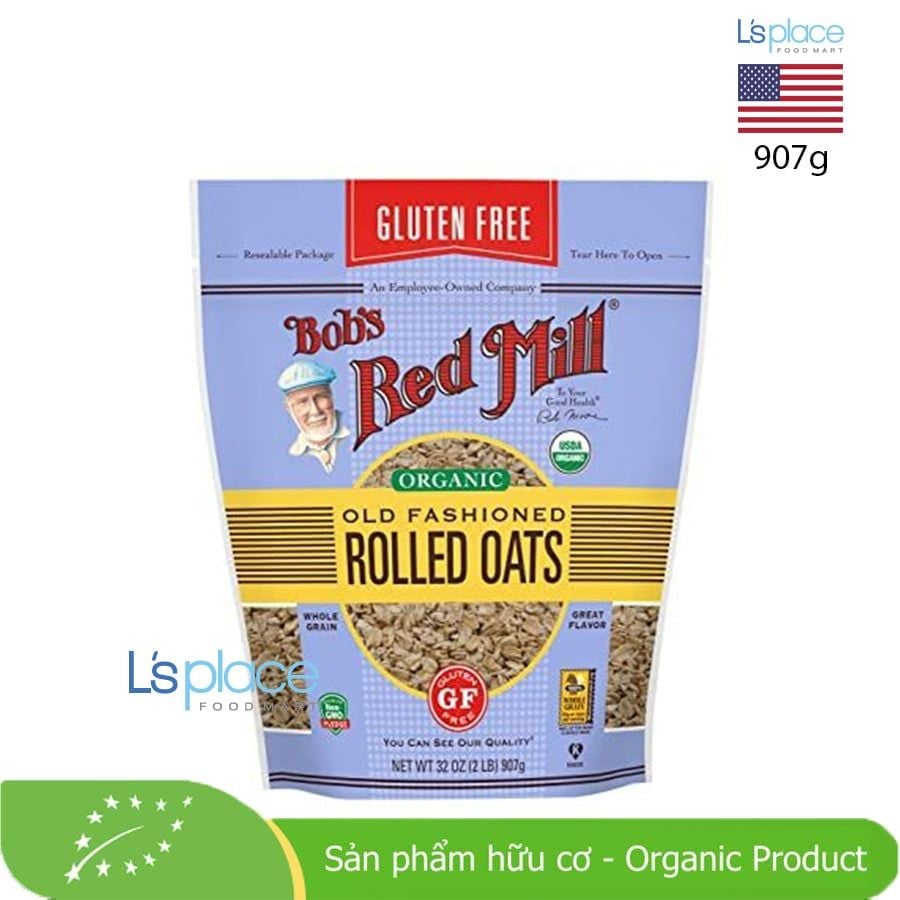 Bob's Red Mill Yến mạch hữu cơ cán kiểu cổ điển