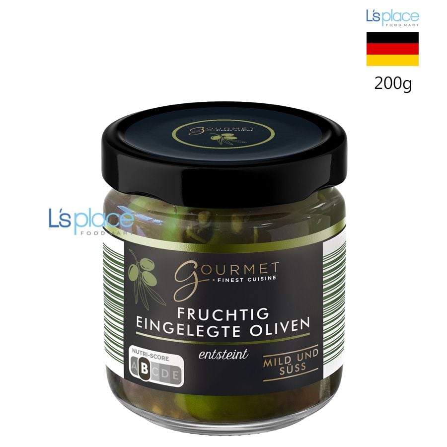 Gourmet Quả oliu Fruchtig Eingelete Oliven