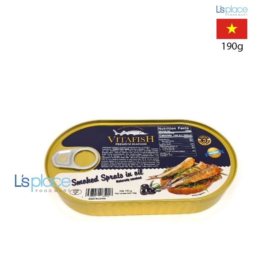 Vitafish Cá trích xông khói ngâm dầu