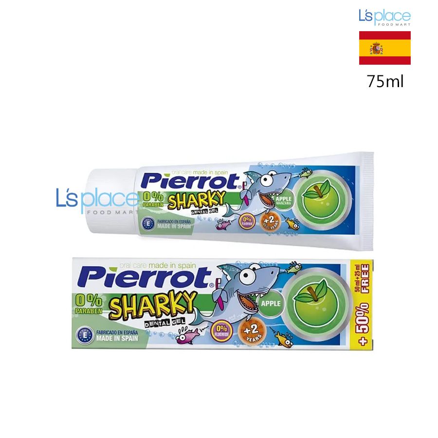 Pierrot Gel đánh răng trẻ em Sharky hương táo