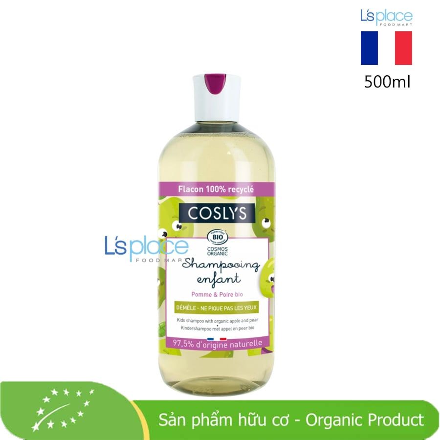 Coslys Bio Dầu gội trẻ em hữu cơ hương táo lê