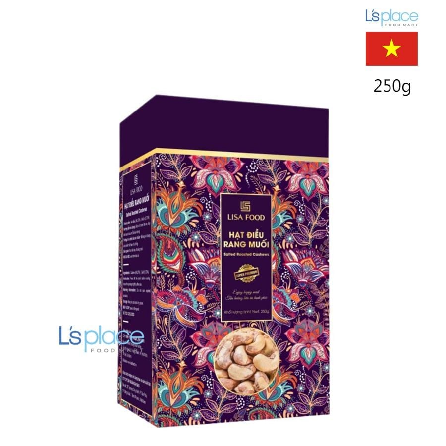 Lisa Food Hạt điều rang muối hộp giấy