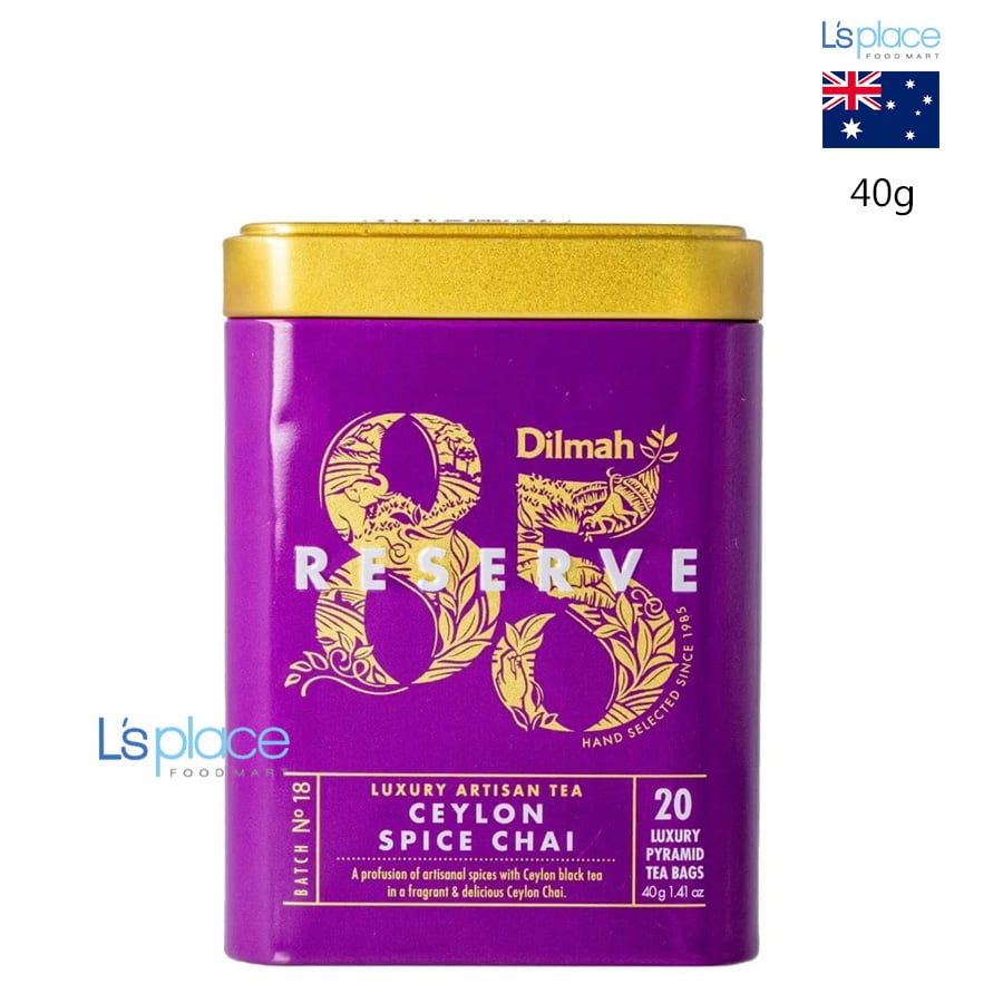 Dilmah 85 Reserve Trà túi lọc Ceylon Spice Chai hộp thiếc