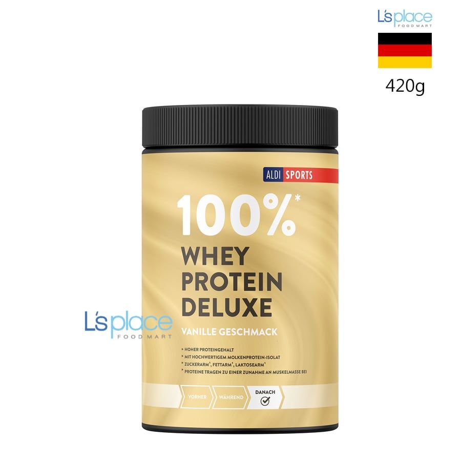 Aldi's Sport Bột Whey Deluxe vị vani