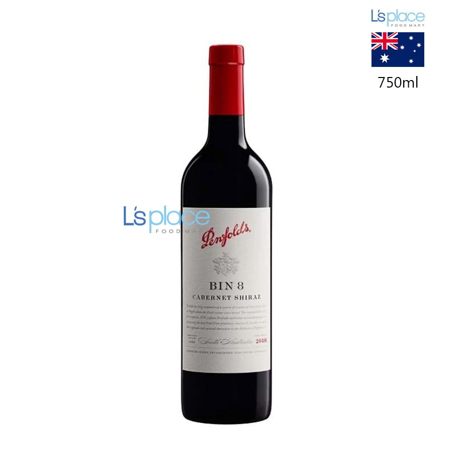 Penfolds Bin 8 Hộp quà vang đỏ Shiraz Cabernet