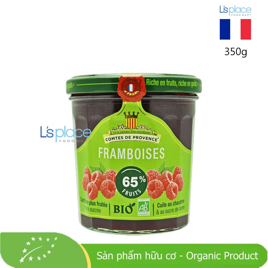 Les Comtes de Provence Mứt quả mâm xôi hữu cơ