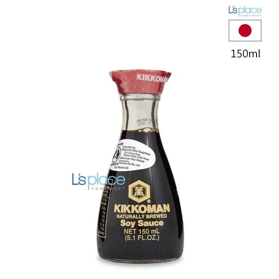 Kikkoman Nước tương tự nhiên chai thủy tinh