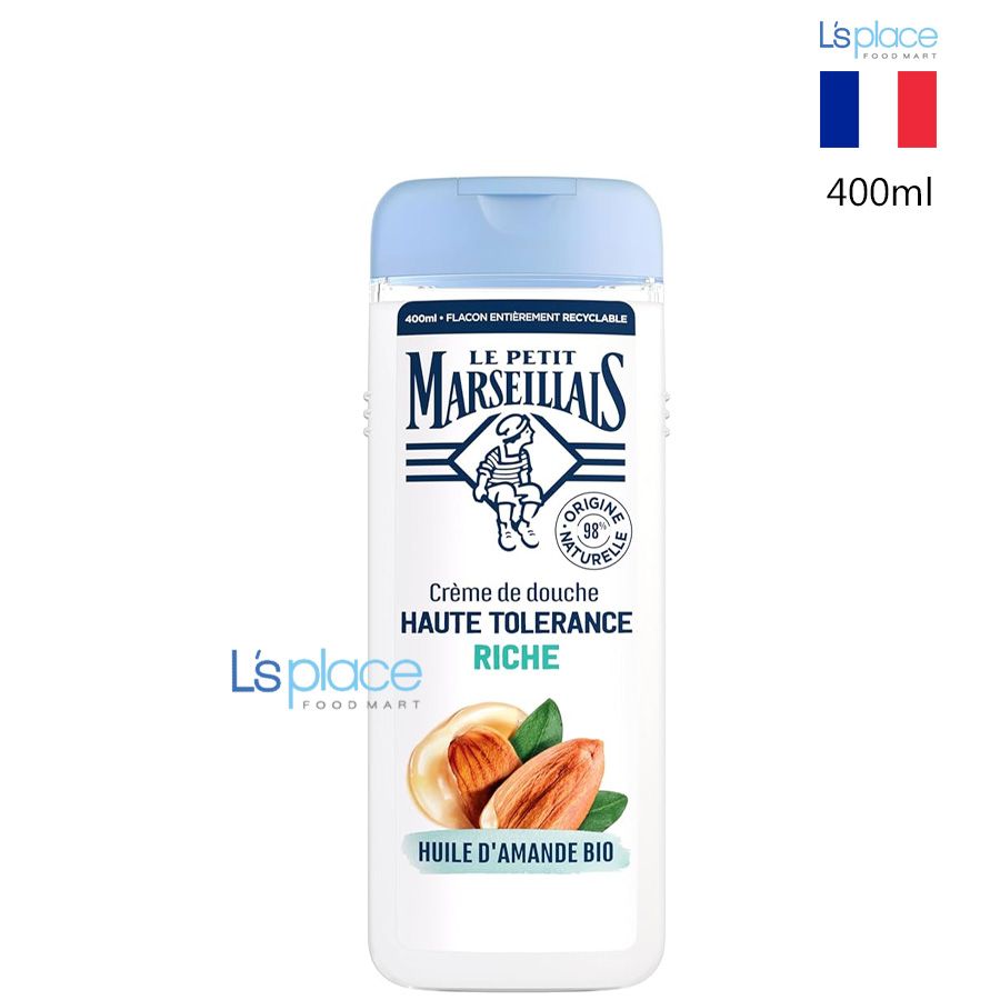 Le Petit Marseillais Kem tắm 98% hữu cơ dầu hạnh nhân