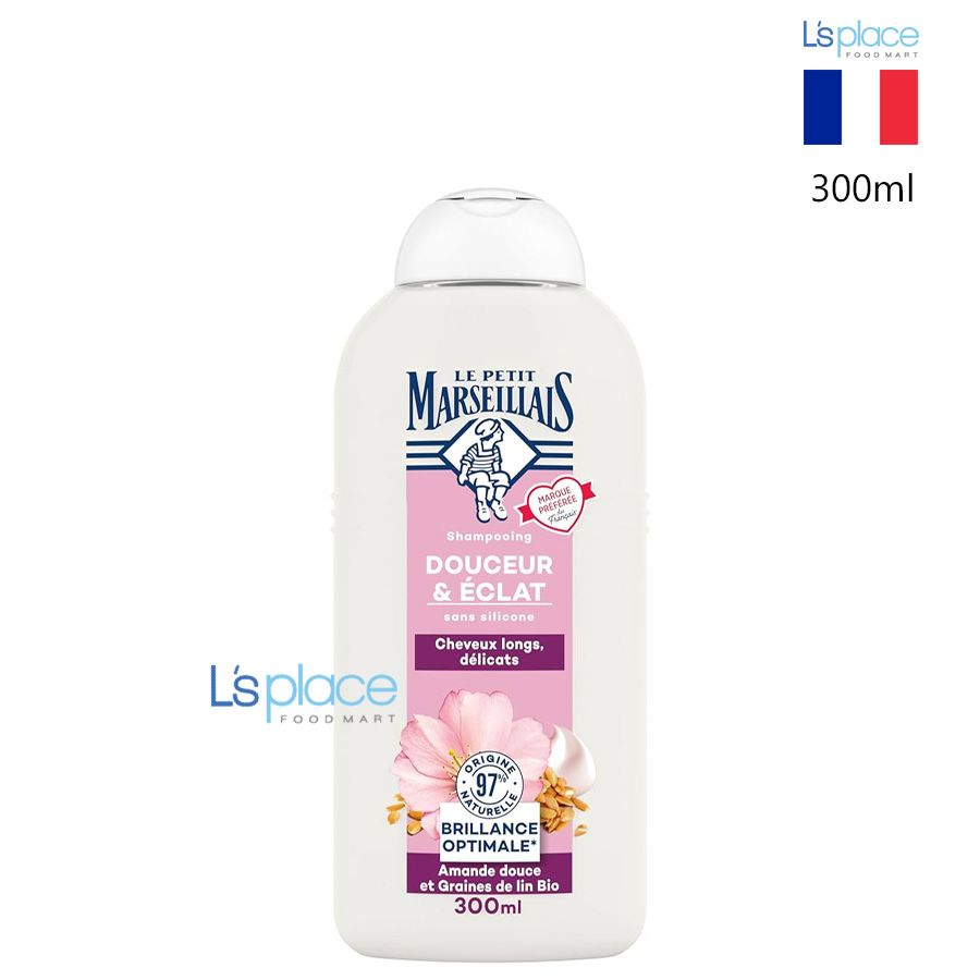 Le Petit Marseillais Dầu gội suôn mượt Hạt lanh & hoa hạnh nhân