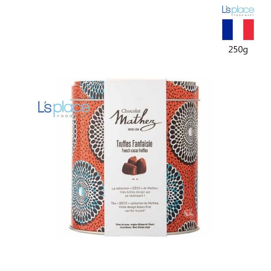 Mathez Socola Truffles Fantaisie hộp thiếc hoa