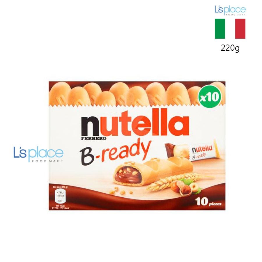 Nutella Bánh xốp nhân kem hạt phỉ socola B-ready
