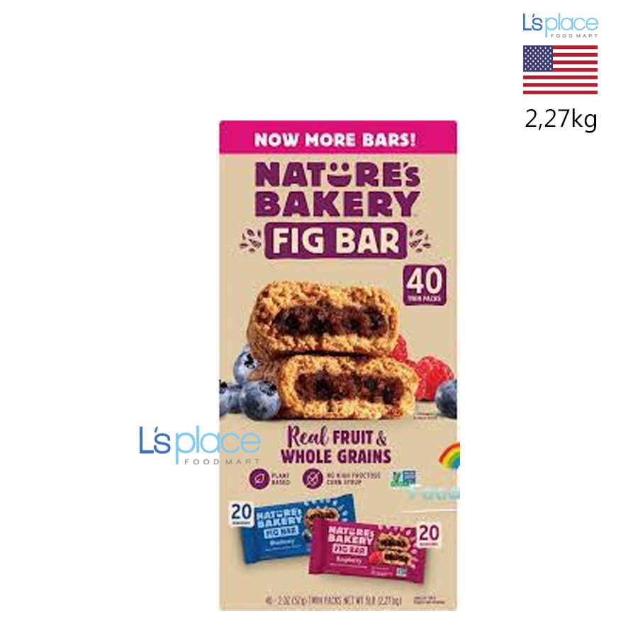 Nature's Bakery Bánh Fig Bar vị việt quất và mâm xôi