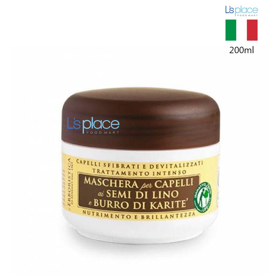 L'Erboristica Kem ủ tóc tinh chất bơ hạt mỡ & hạt lanh