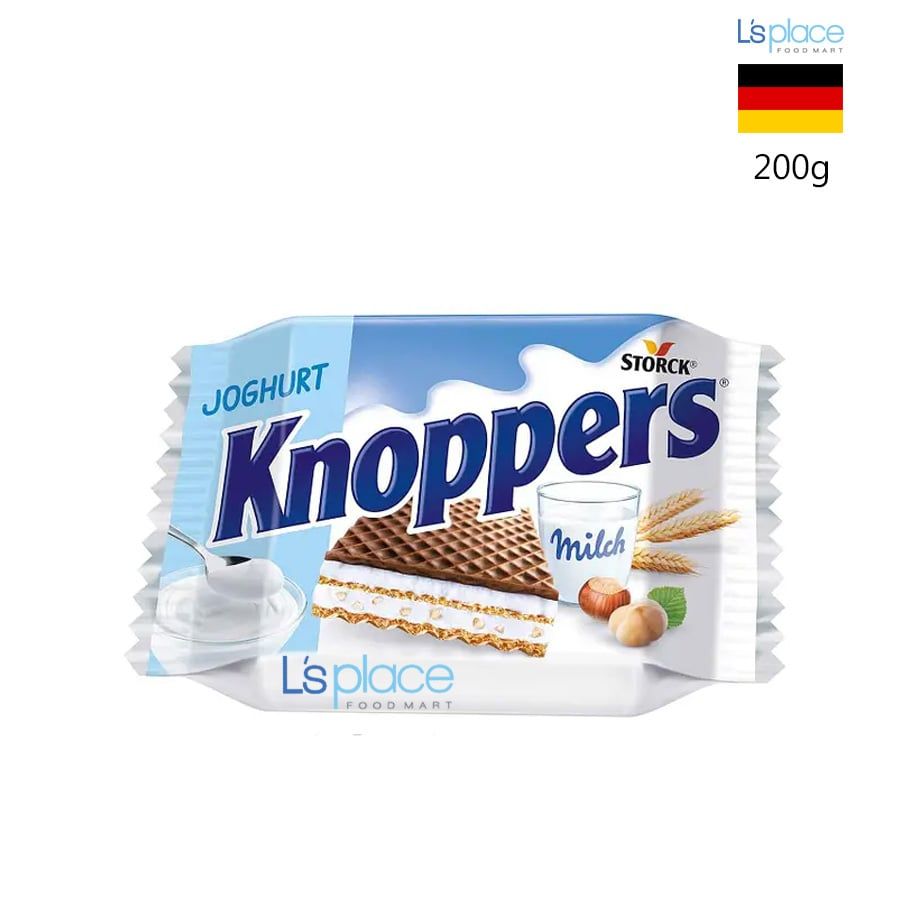 Knoppers Bánh xốp vị sữa chua Joghurt