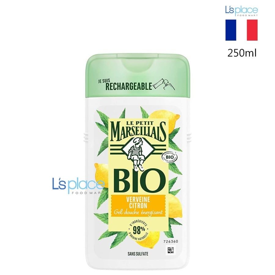 Le Petit Marseillais Sữa tắm 98% hữu cơ Hương cỏ roi ngựa & chanh