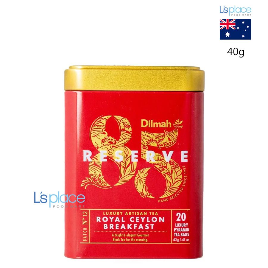 Dilmah 85 Reserve Trà túi lọc Royal Ceylon Breakfast hộp thiếc