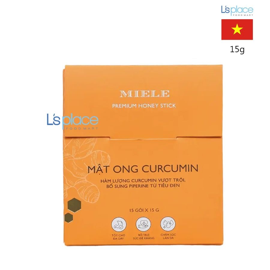 Miele Mật ong Curcumin dạng gói