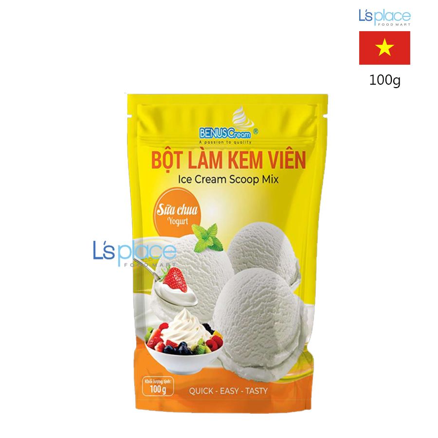 Benuscream Bột làm kem viên Sữa chua