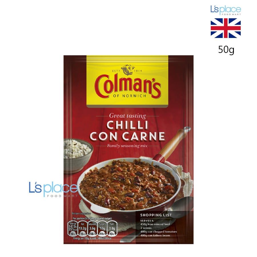 Colman's Gia vị món Chilli Con Carne