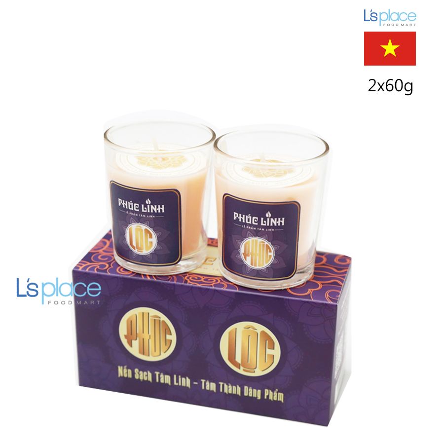 Phúc Linh Cặp nến Phúc Lộc màu tím
