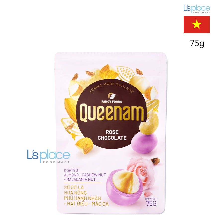 Queenam Socola Hoa hồng hạnh nhân hạt điều