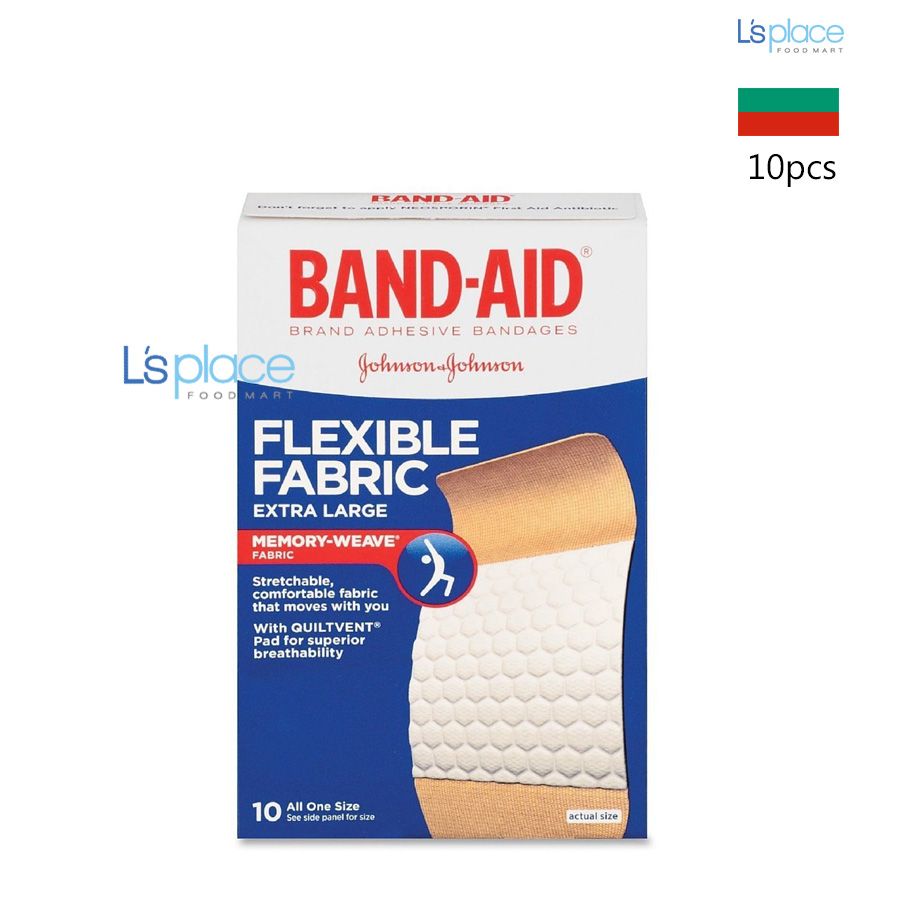 Band.Aid Băng dán thương Flexible Fabric cỡ lớn