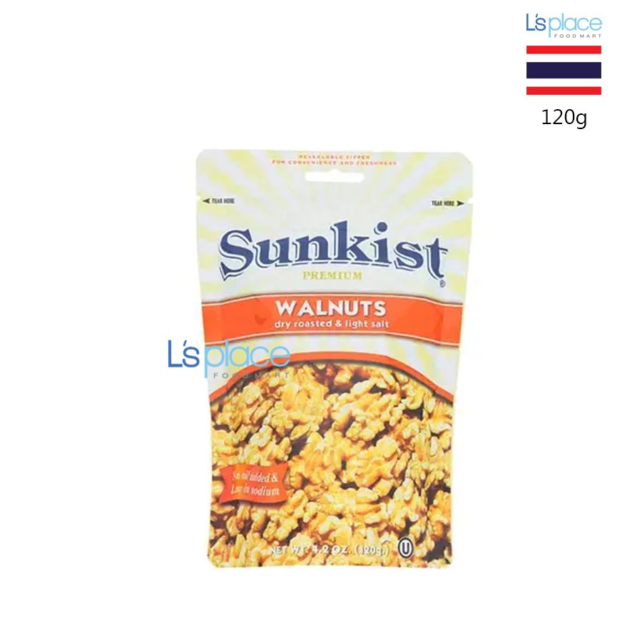 Sunkist Hạt óc chó rang ít muối