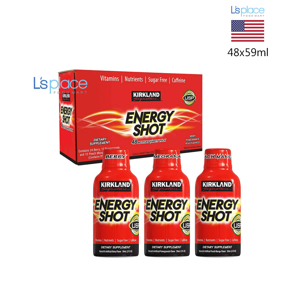 Kirkland Energy Shot Nước tăng lực thùng đỏ L's Place Foodmart