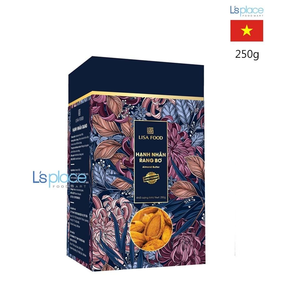 Lisa Food Hạnh nhân rang bơ hộp giấy