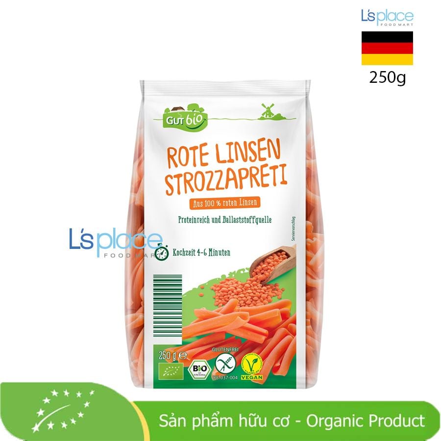 Gut Bio Nui Strozzapreti đậu lăng đỏ hữu cơ