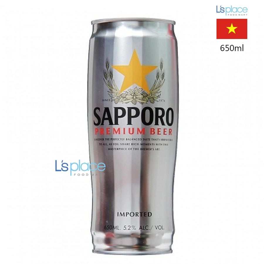 Sapporo Bia lon cao