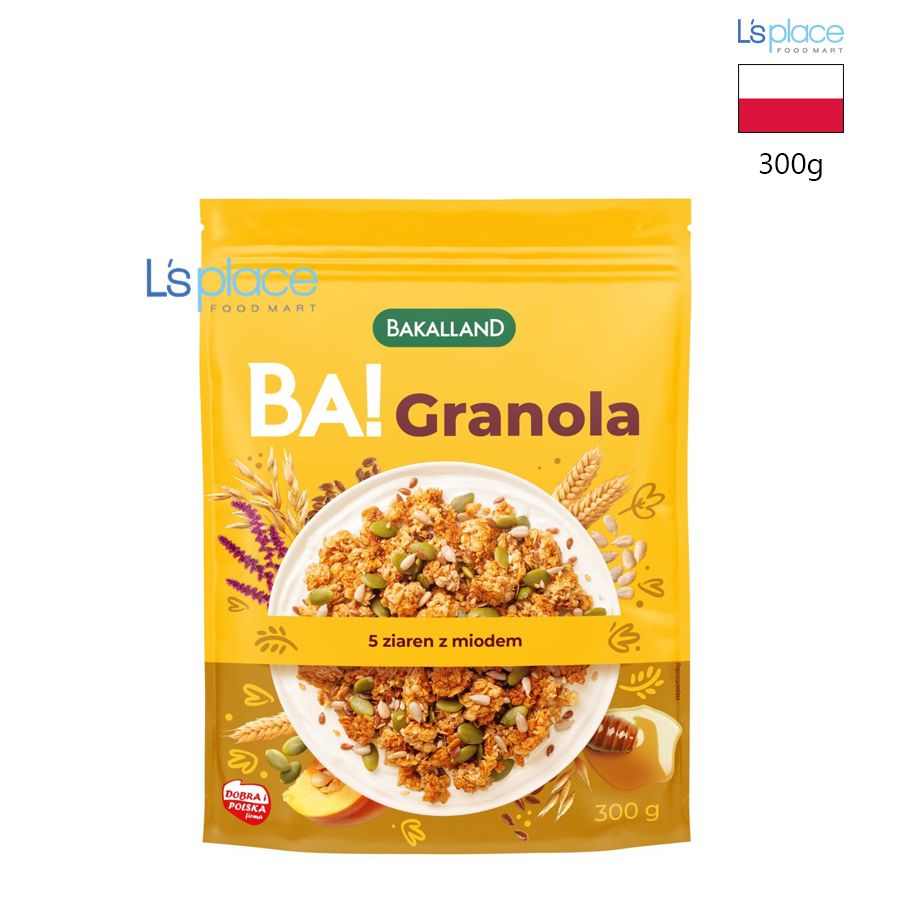 Bakaland BA! ngũ cốc Granola 5 loại hạt và mật ong