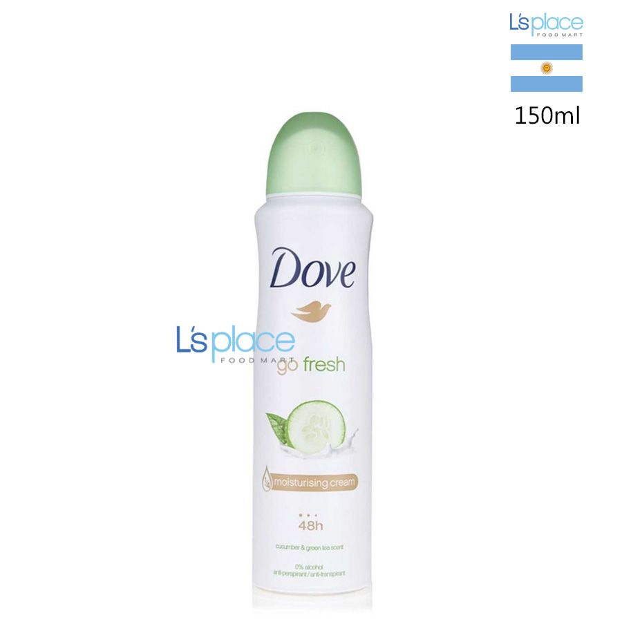 Dove Xịt mùi nữ Go Fresh hương dưa chuột