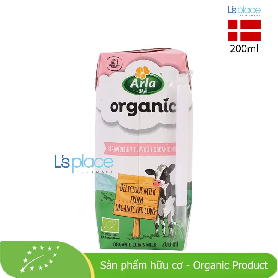 Arla Sữa tươi hữu cơ vị dâu