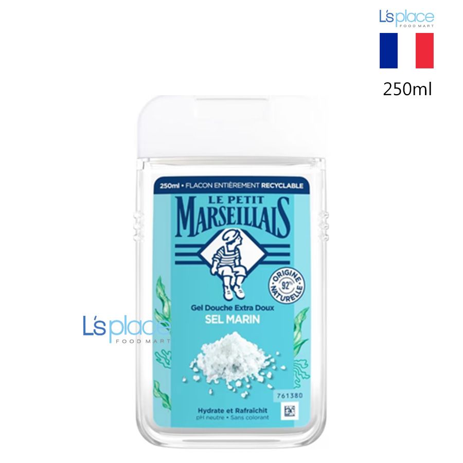 Le Petit Marseillais Gel tắm 92% hữu cơ Muối biển