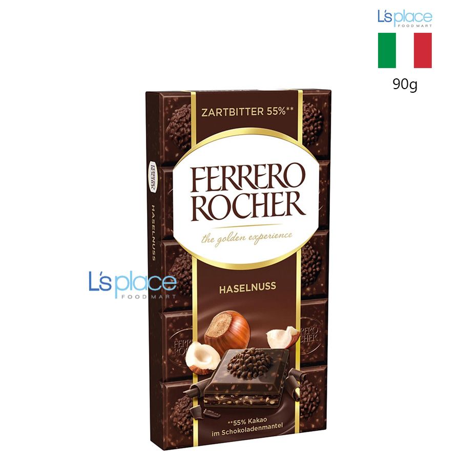 Ferrero Rocher Socola thanh đen 55% hạt phỉ