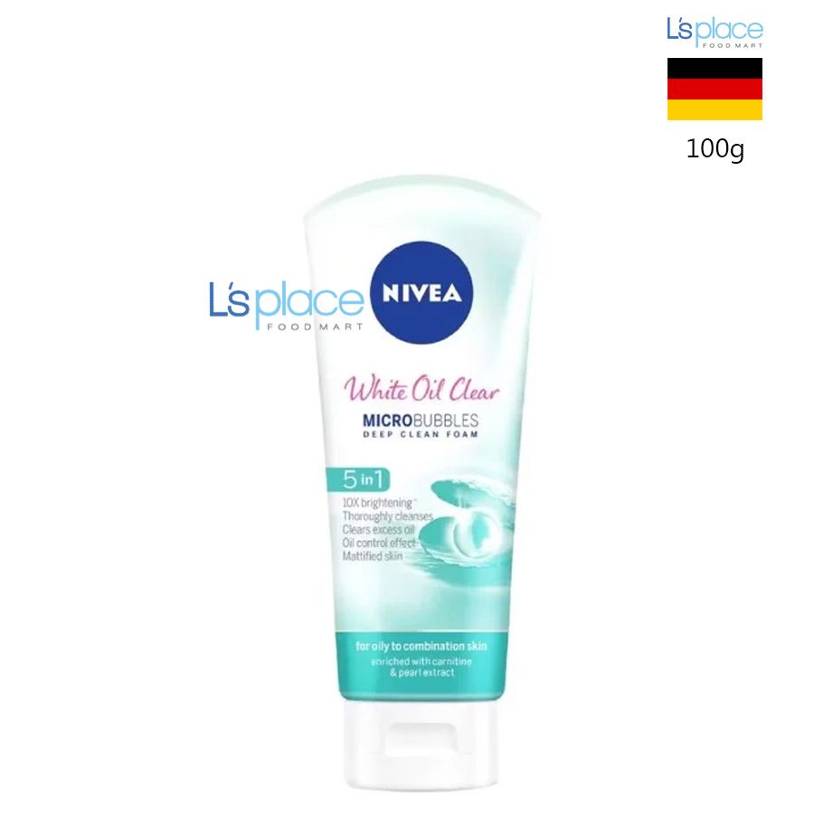 Nivea Sữa rửa mặt nữ White Oil Clear Deep Clean Foam