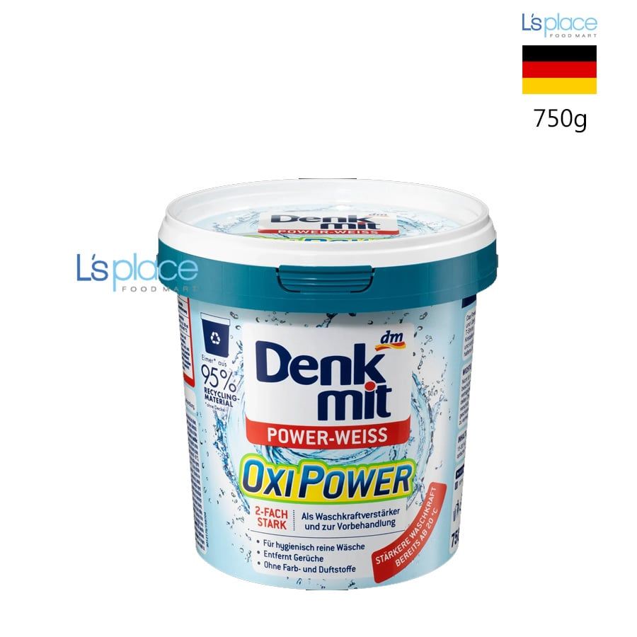 Denkmit Bột tẩy quần áo trắng Oxi Power