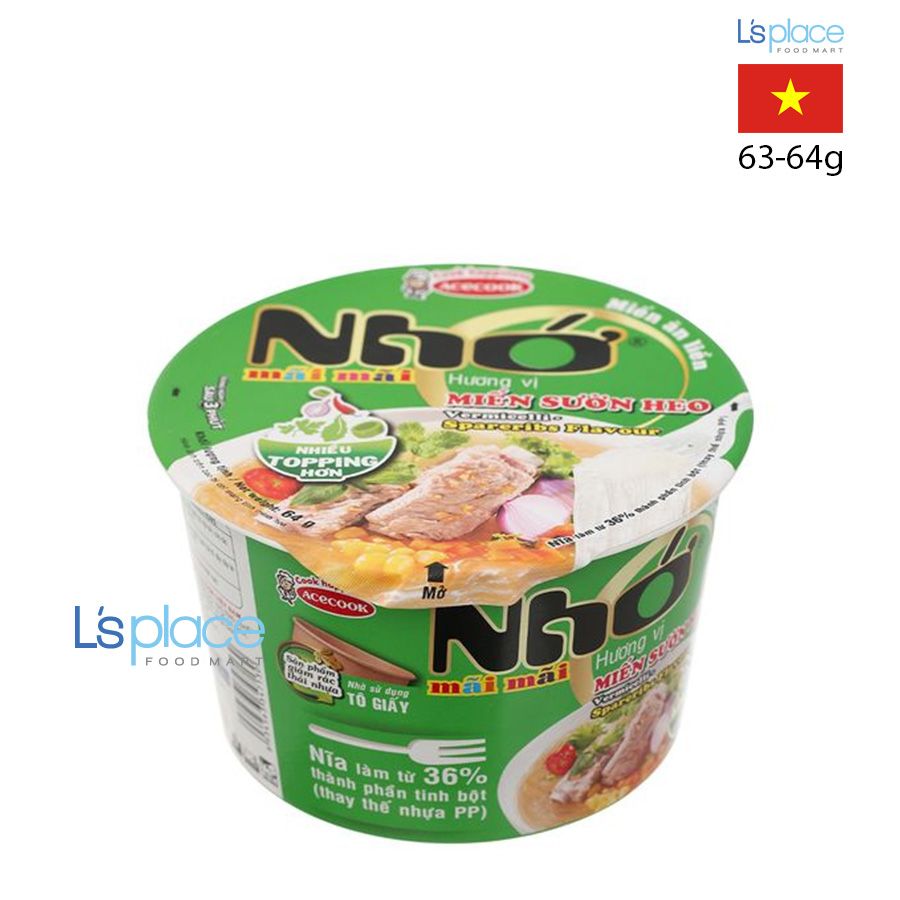 Acecook Miến bát vị sườn heo Nhớ