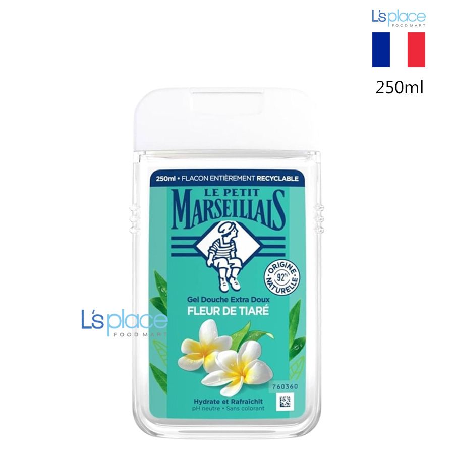 Le Petit Marseillais Gel tắm 92% hữu cơ hương hoa Tiaré