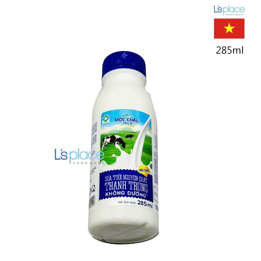 Mộc Châu Milk Sữa tươi thanh trùng không đường chai nhỏ
