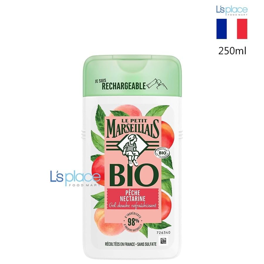 Le Petit Marseillais Sữa tắm 98% hữu cơ Hương đào