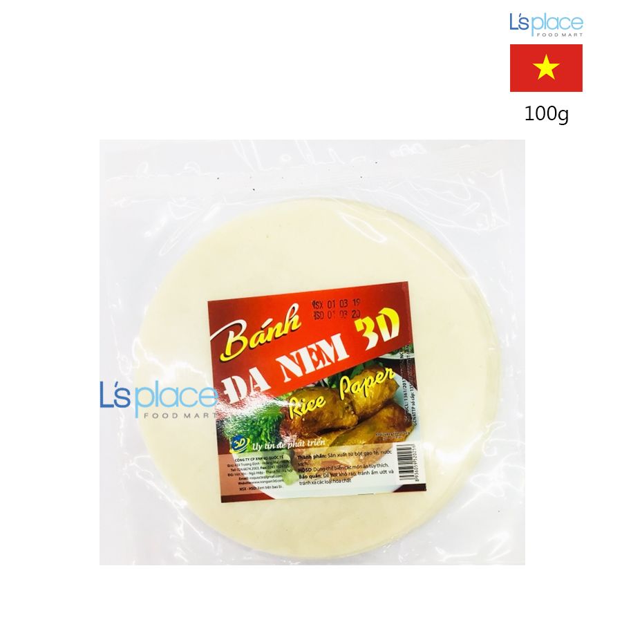 3D Bánh đa nem miếng tròn