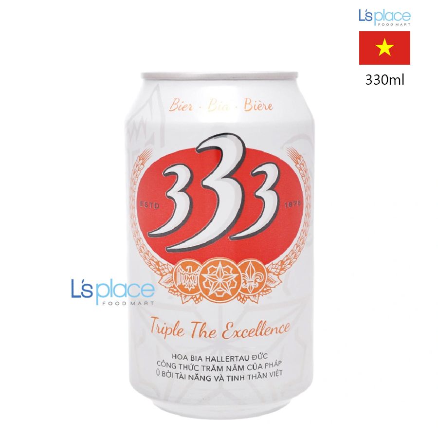 333 Bia lon