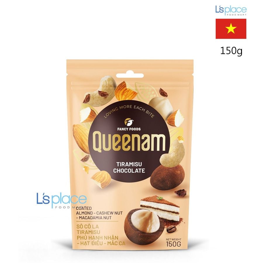 Queenam Socola Tiramisu hạnh nhân hạt điều mắc ca