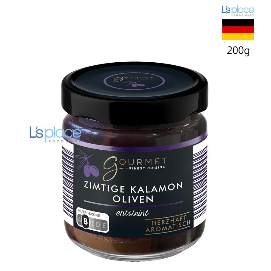 Gourmet Quả oliu Zimtige Kalamon Oliven