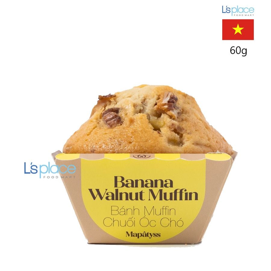 Mapâtyss Bánh muffin vị chuối hạt óc chó