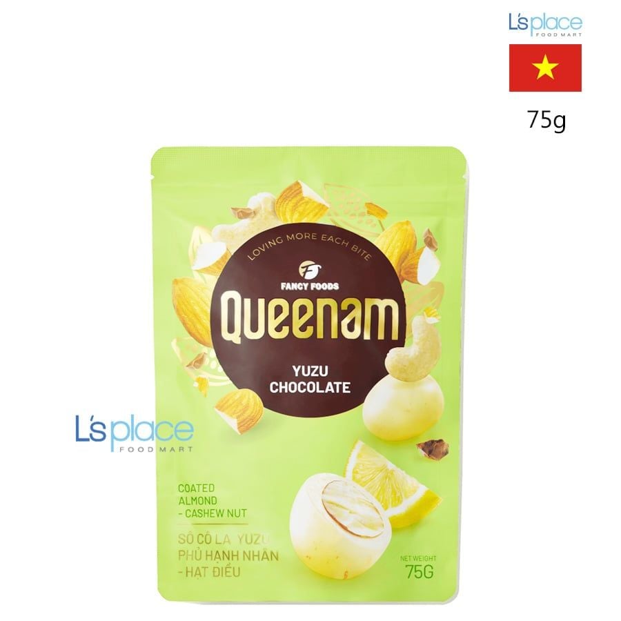 Queenam Socola Chanh Yuzu hạnh nhân hạt điều