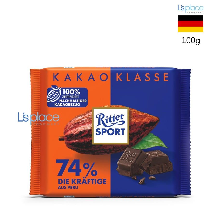 Ritter Sport Socola 74% cacao